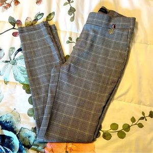 Tommy Hilfiger Plaid Skinny Leggings Slacks Pants Black & White Women 6